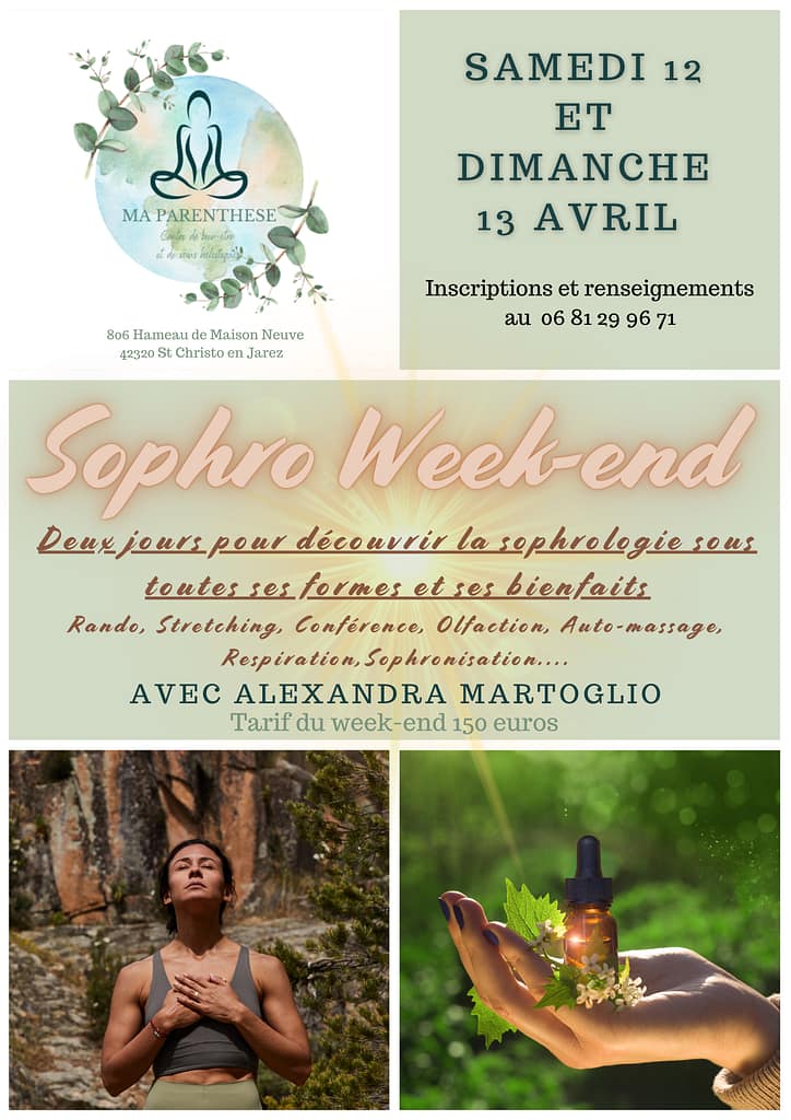 Week end consacré à la découverte de la sophrologie dans tous ses états