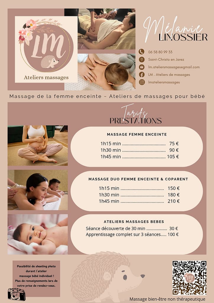 atelier de massage bébé et massage prénatal