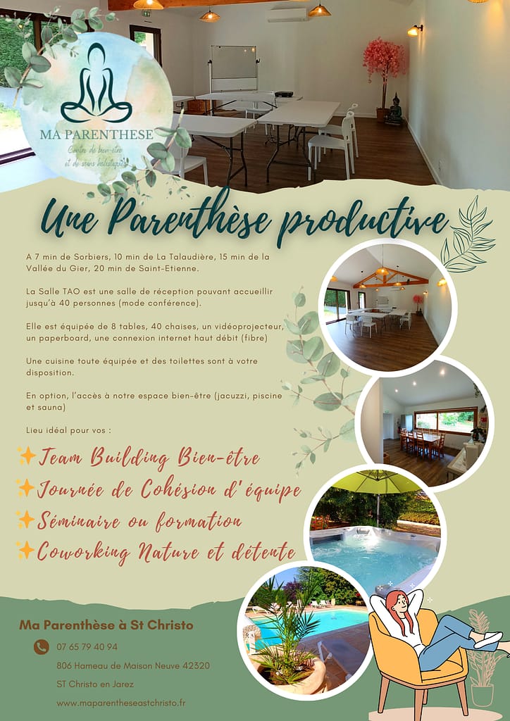 Tarifs professionnels de Location de la Salle de réception TAO avec cuisine, vidéoprojecteur, fibre...