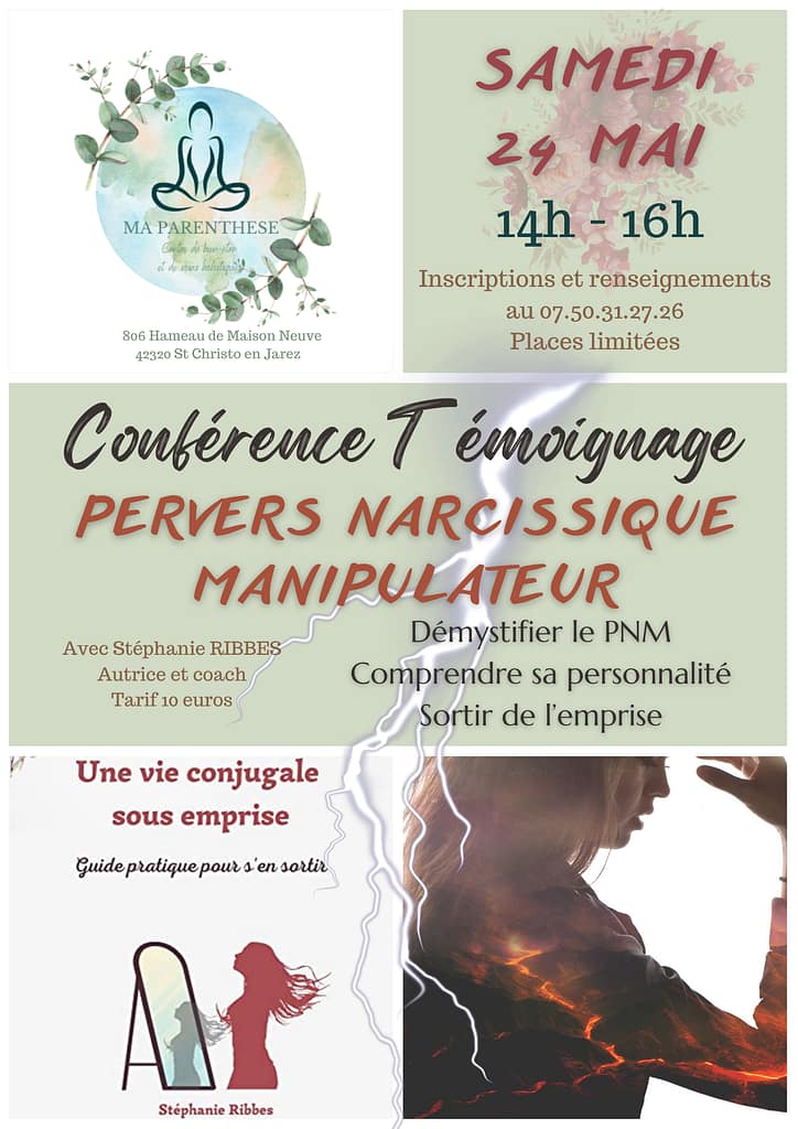 Conférence témoignage sur le pervers narcissique