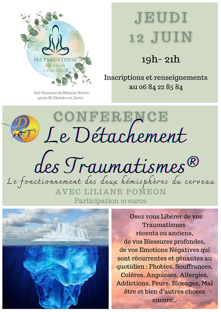 Conférence sur le détachement des traumatismes 12 juin 2025