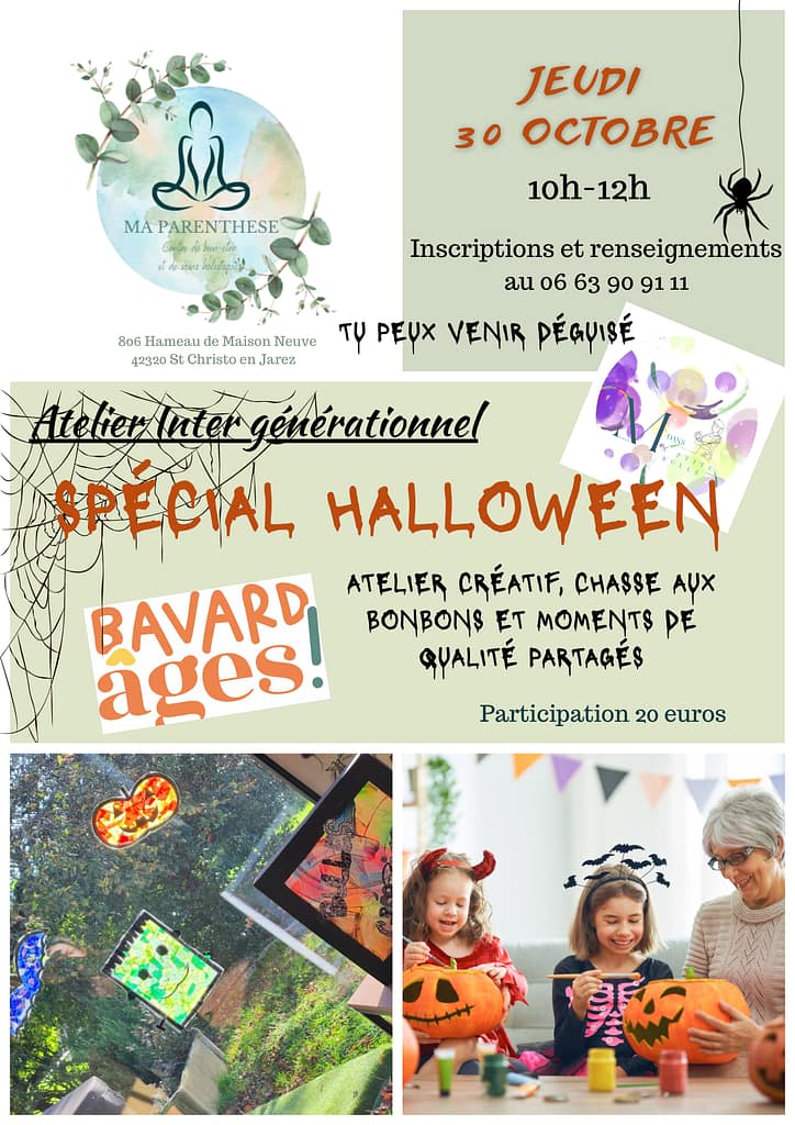 Atelier inter générationnel spécial halloween
