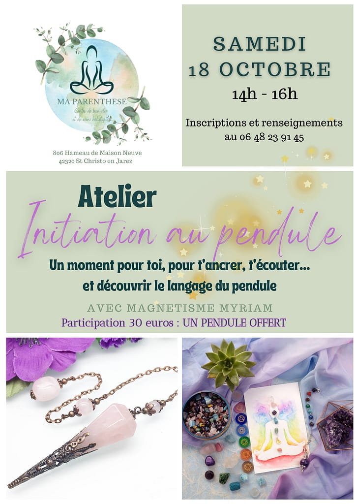 Atelier d'initiation au pendule