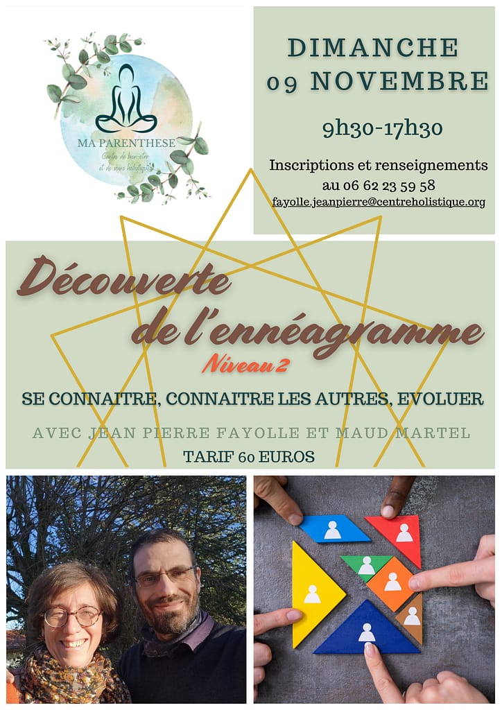 Stage sur l'ennéagramme niveau 2, apprendre à mieux se connaître