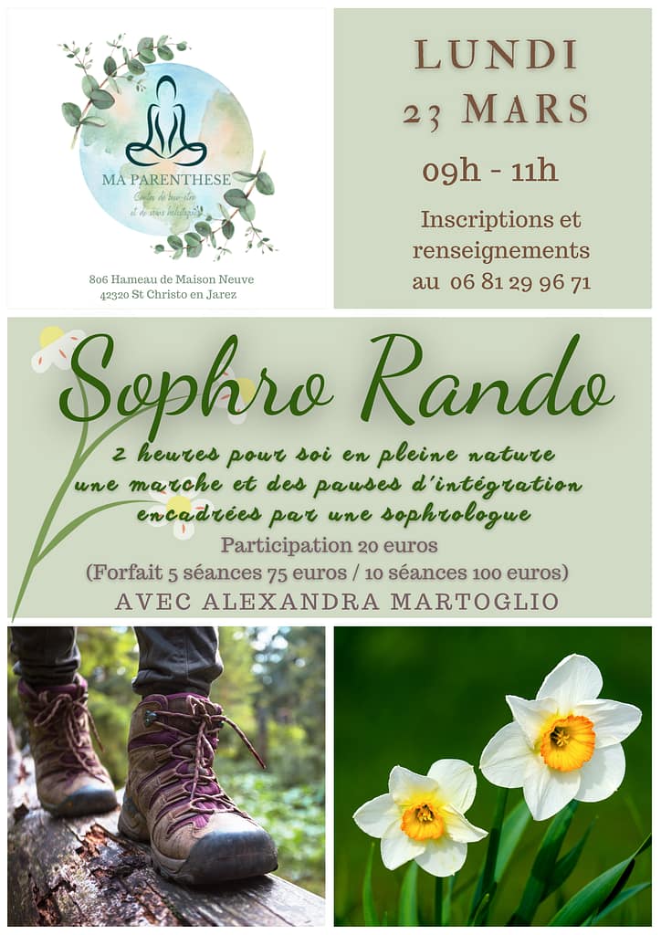 Sophro randonnée accompagnée par une sophrologue certifiée
