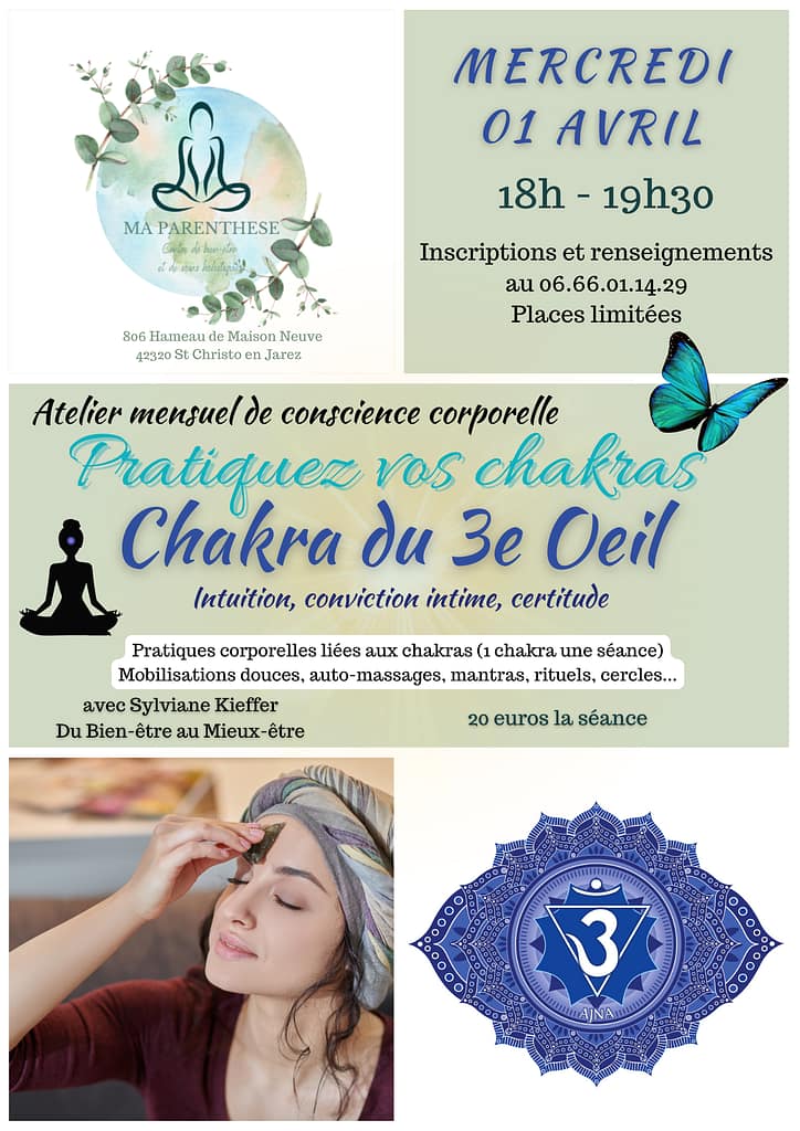 Pratiquez vos chakras, atelier de conscience corporel
